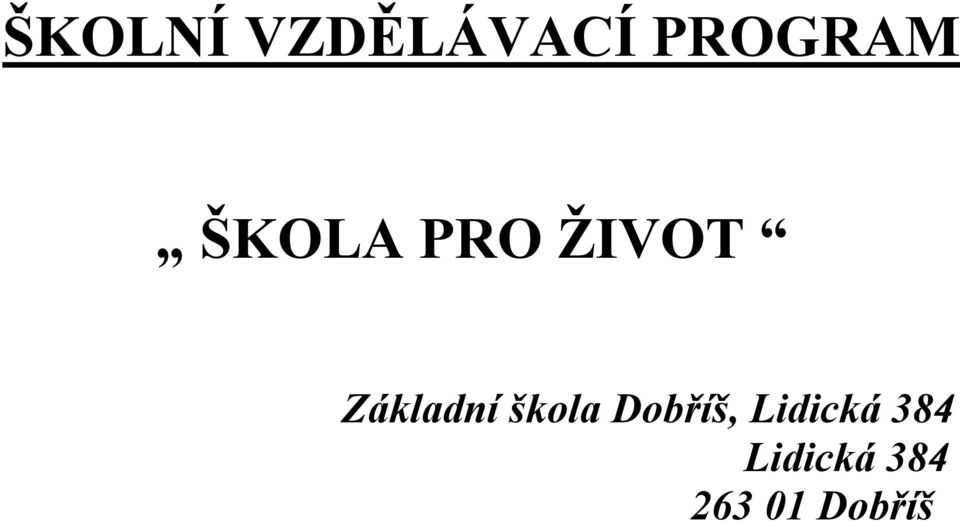 škola Dobříš, Lidická 384