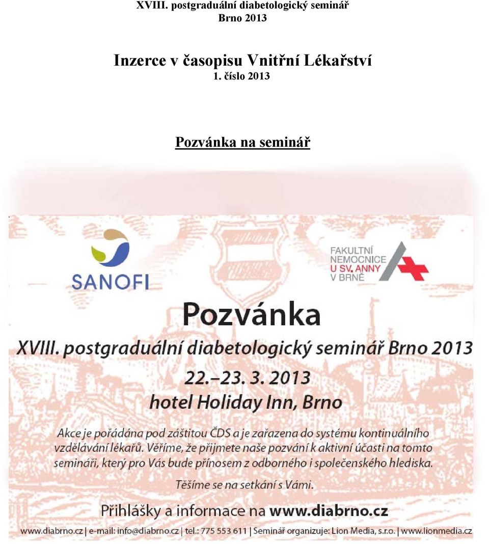 seminář Brno 2013 Inzerce v