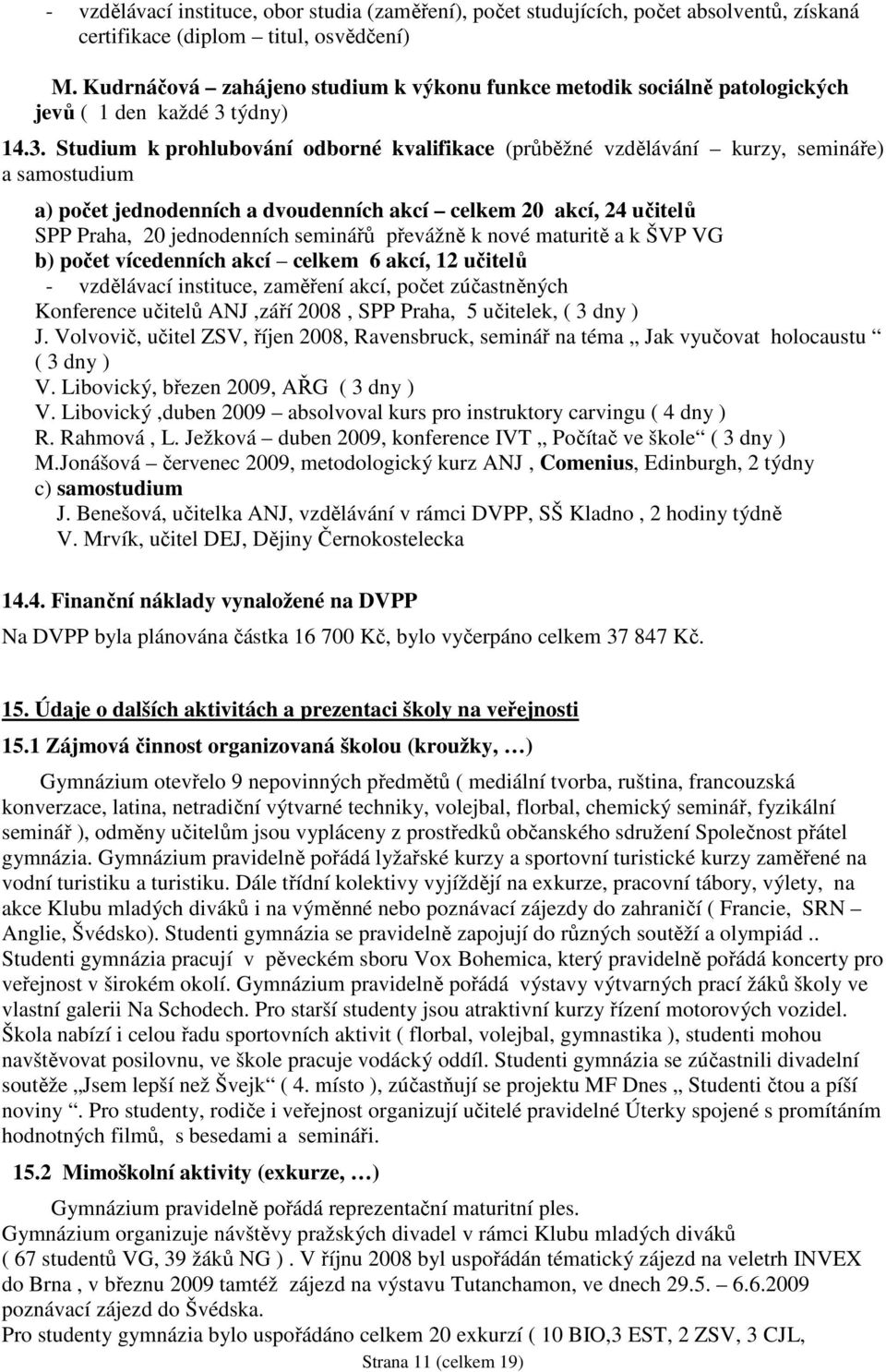 týdny) 14.3.