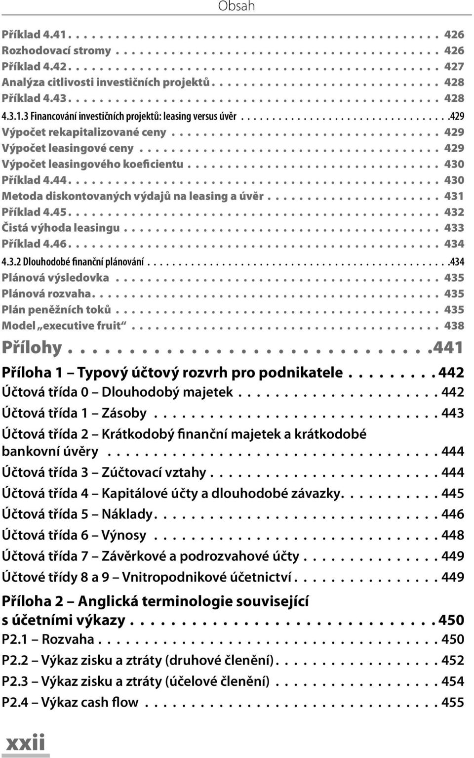 ................................. 429 Výpočet leasingové ceny...................................... 429 Výpočet leasingového koeficientu................................ 430 Příklad 4.44.