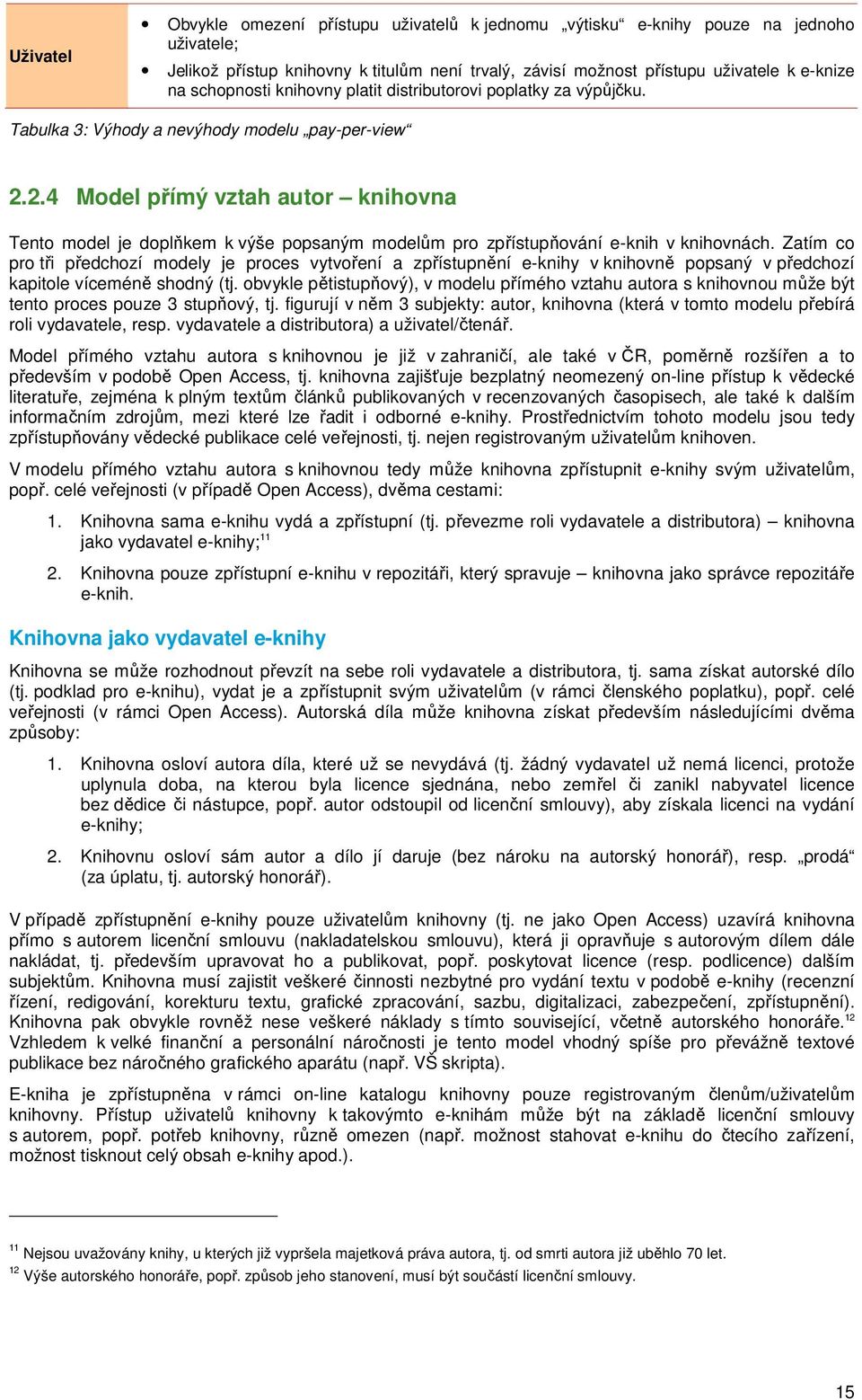 2.4 Model přímý vztah autor knihovna Tento model je doplňkem k výše popsaným modelům pro zpřístupňování e-knih v knihovnách.