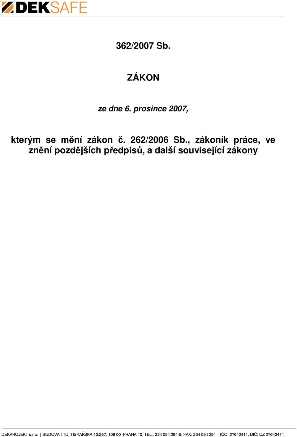 262/2006 Sb.