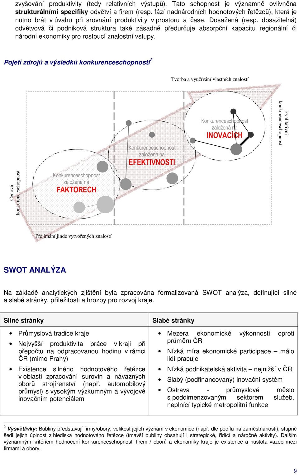 dosažitelná) odvětvová či podniková struktura také zásadně předurčuje absorpční kapacitu regionální či národní ekonomiky pro rostoucí znalostní vstupy.