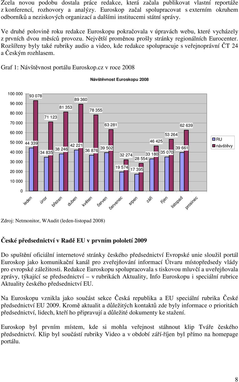 Ve druhé polovině roku redakce Euroskopu pokračovala v úpravách webu, které vycházely z prvních dvou měsíců provozu. Největší proměnou prošly stránky regionálních Eurocenter.