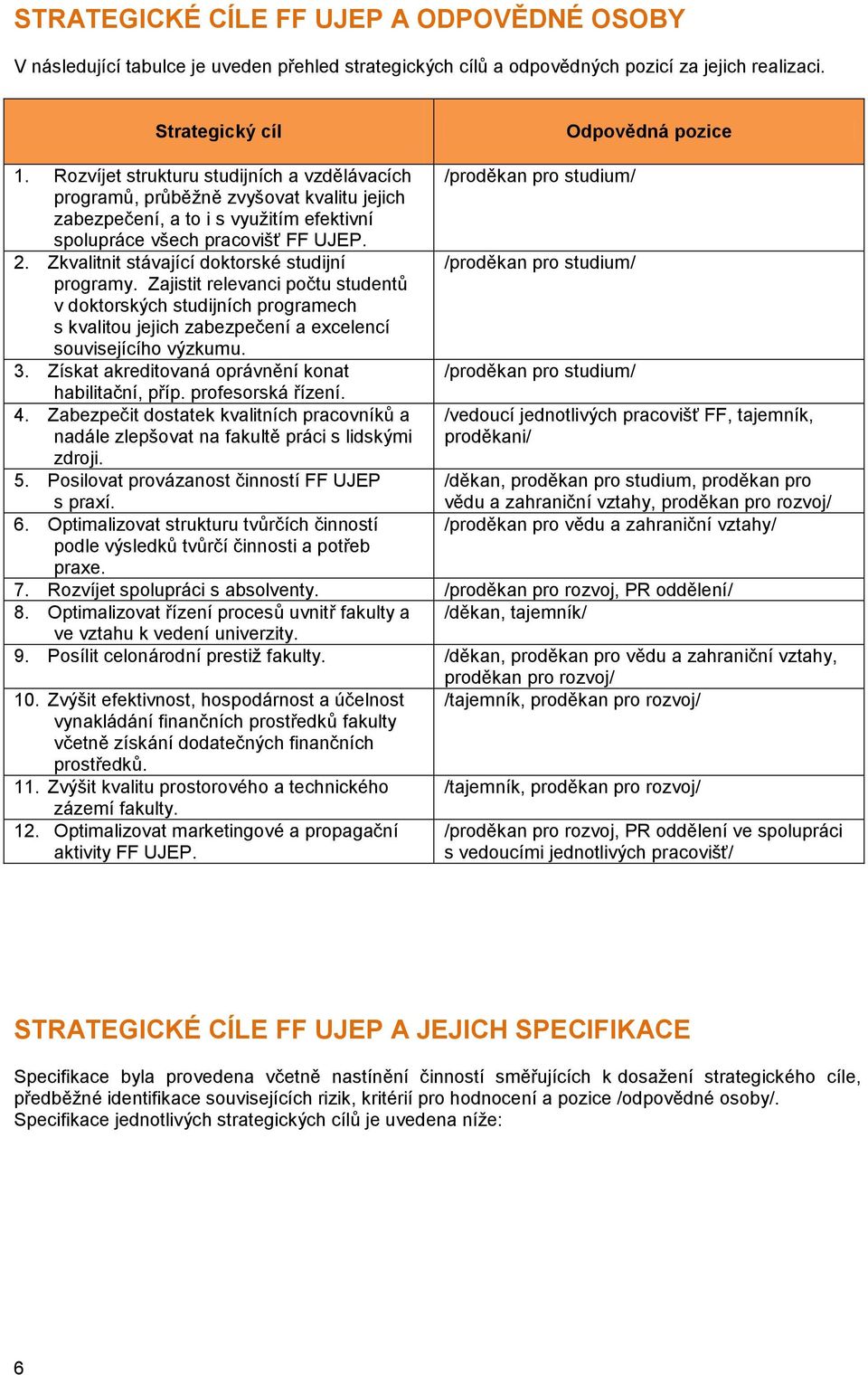 Zkvalitnit stávající doktorské studijní programy. Zajistit relevanci počtu studentů v doktorských studijních programech s kvalitou jejich zabezpečení a excelencí souvisejícího výzkumu. 3.