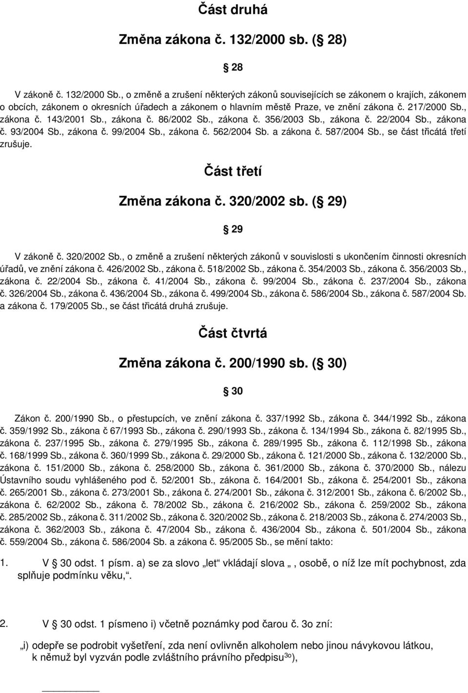 143/2001 Sb., zákona č. 86/2002 Sb., zákona č. 356/2003 Sb., zákona č. 22/2004 Sb., zákona č. 93/2004 Sb., zákona č. 99/2004 Sb., zákona č. 562/2004 Sb. a zákona č. 587/2004 Sb.