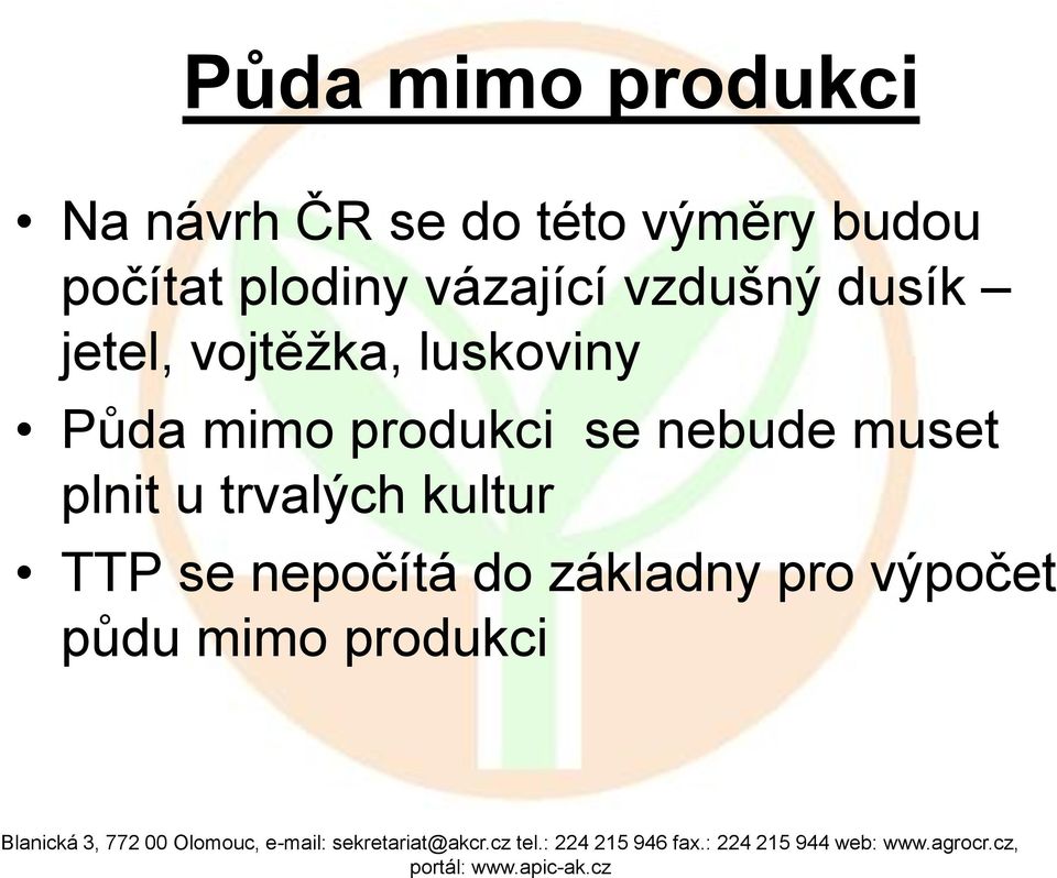 luskoviny Půda mimo produkci se nebude muset plnit u
