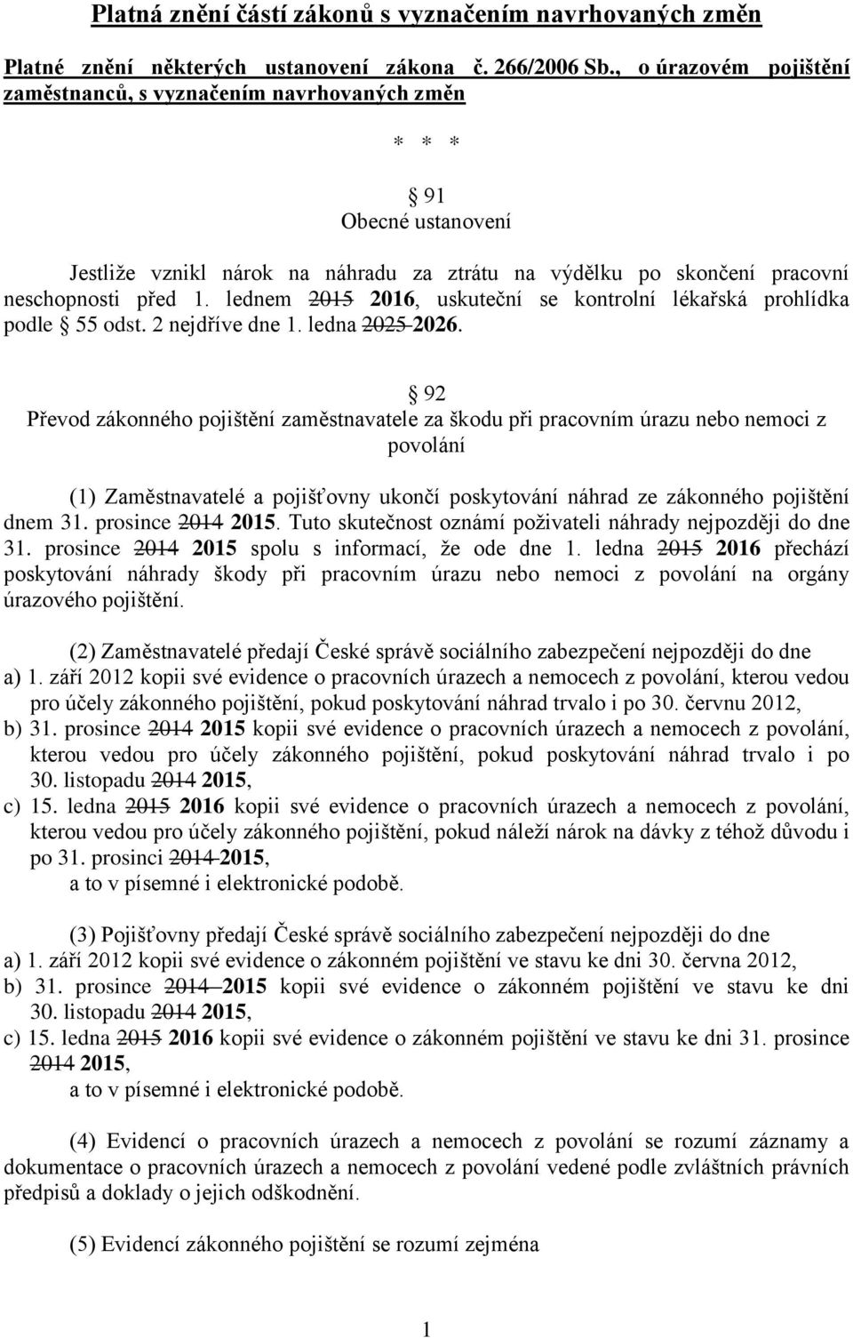 lednem 2015 2016, uskuteční se kontrolní lékařská prohlídka podle 55 odst. 2 nejdříve dne 1. ledna 2025 2026.