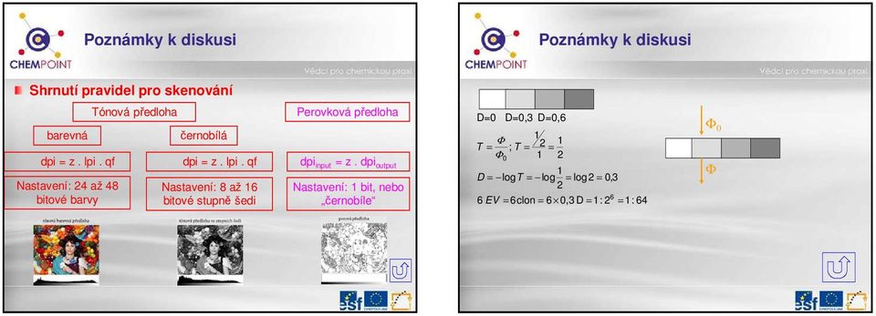 qf Nastavení: 8 až 6 bitové stupně šedi Perovková předloha dpi input = z.