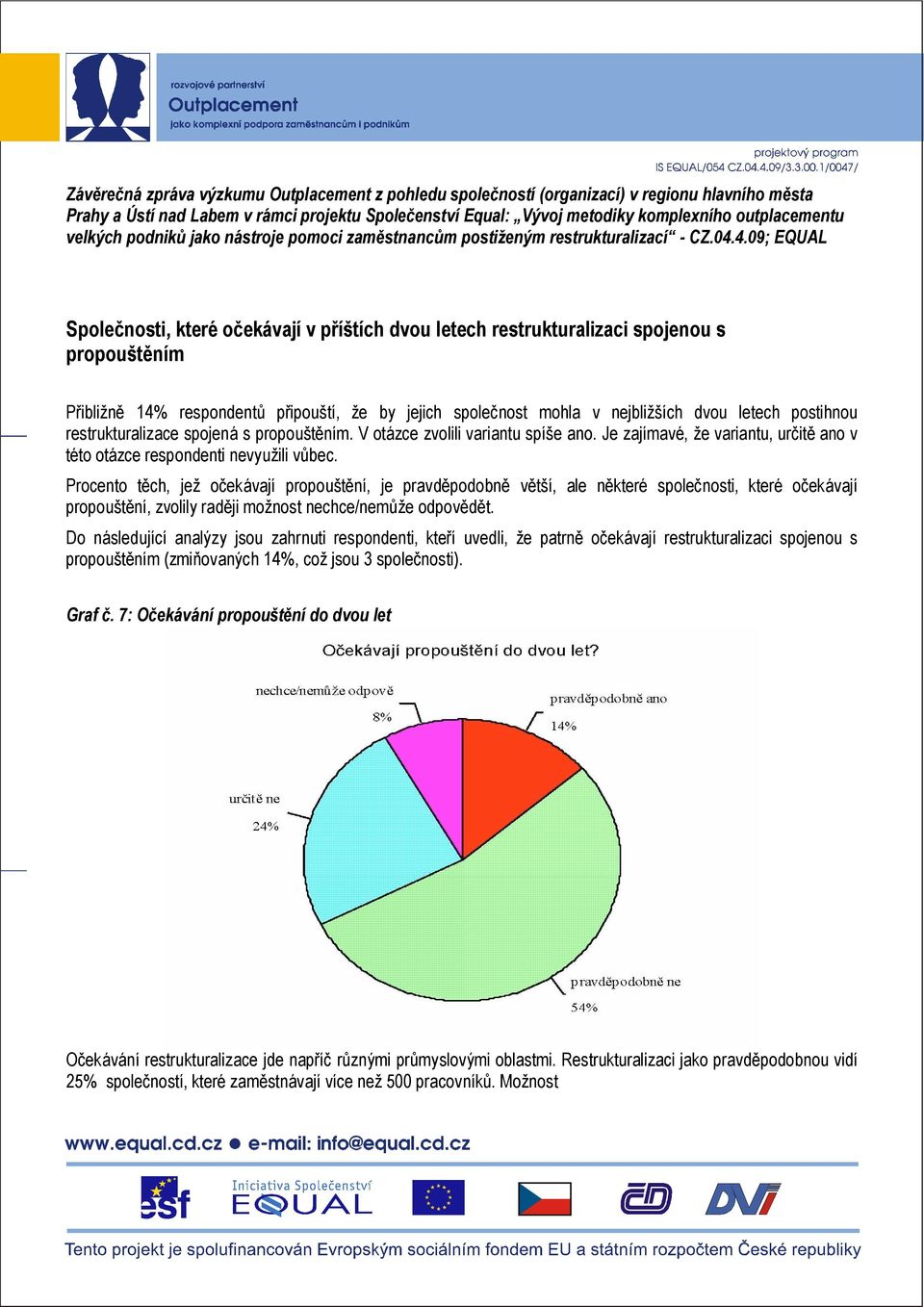 Procento těch, jež očekávají propouštění, je pravděpodobně větší, ale některé společnosti, které očekávají propouštění, zvolily raději možnost nechce/nemůže odpovědět.