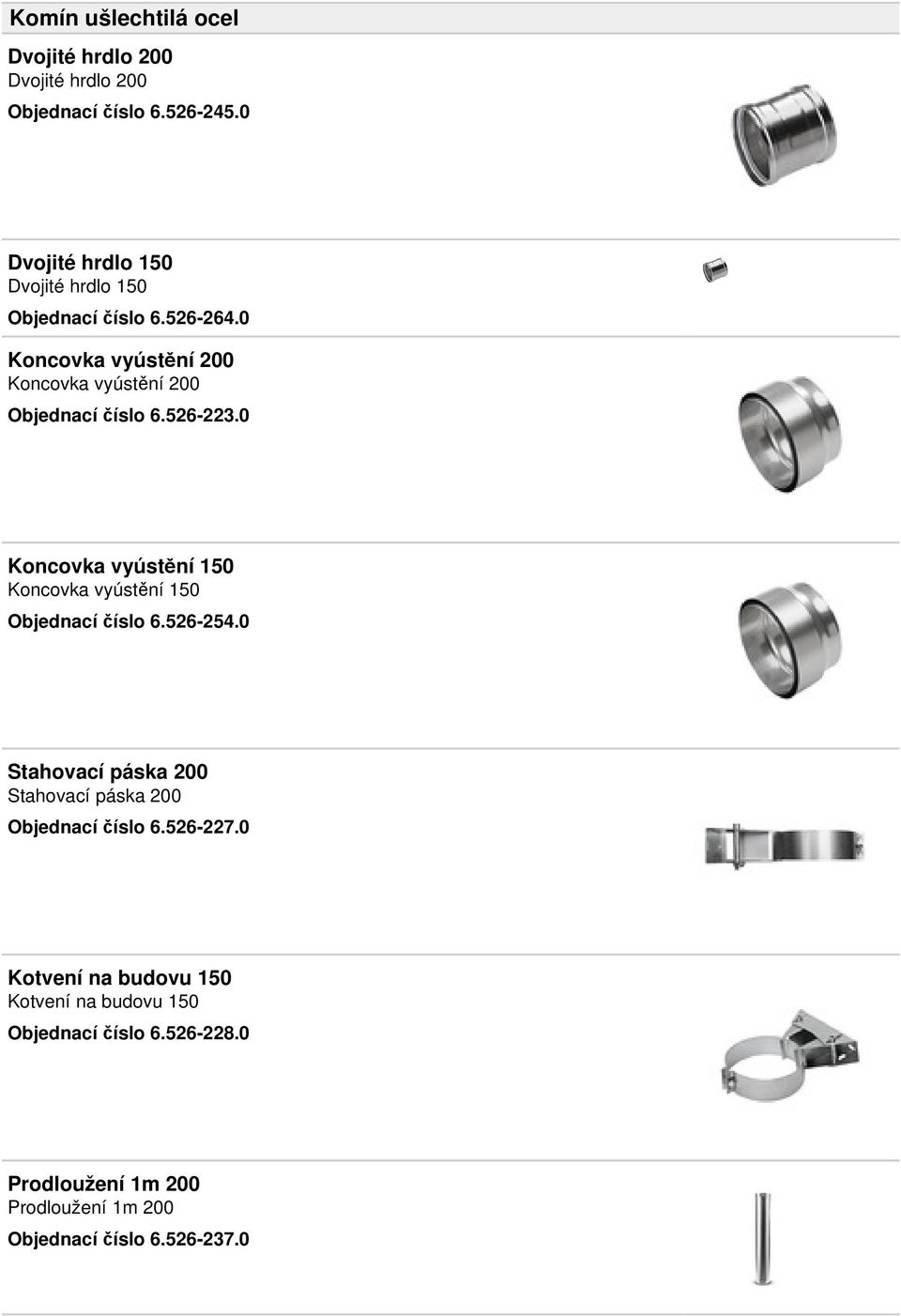 0 Koncovka vyústění 150 Koncovka vyústění 150 Objednací číslo 6.526-254.