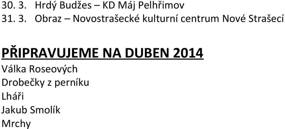 . 3. Obraz Novostrašecké kulturní centrum