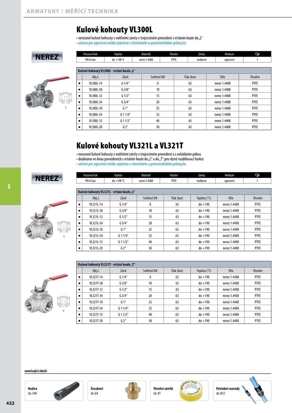 4408 PTFE VL300L-10 G 1" 2 63 nerez 1.4408 PTFE VL300L-4 G 1 1/4" 32 63 nerez 1.4408 PTFE VL300L-1 G 1 1/2" 40 63 nerez 1.4408 PTFE VL300L-20 G 2" 0 63 nerez 1.