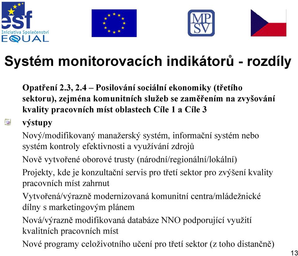 Nový/modifikovaný manažerský systém, informační systém nebo systém kontroly efektivnosti a využívání zdrojů Nově vytvořené oborové trusty (národní/regionální/lokální)