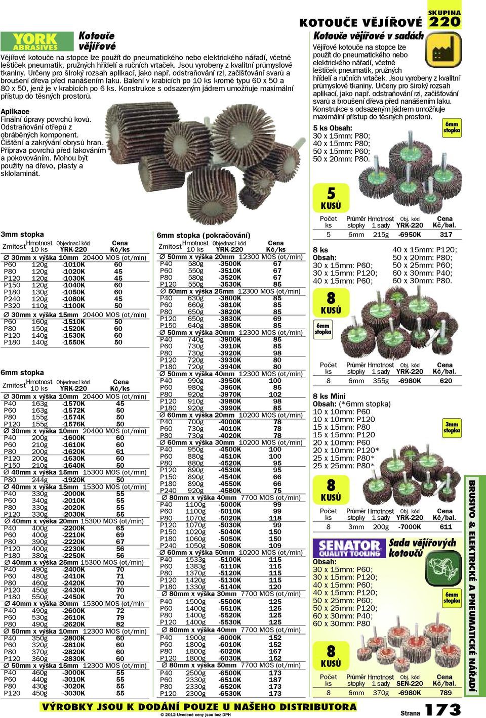 Balení v krabicích po 10 ks kromě typu 60 x 50 a 80 x 50, jenž je v krabicích po 6 ks. Konstrukce s odsazeným jádrem umožňuje maximální přístup do těsných prostorů.