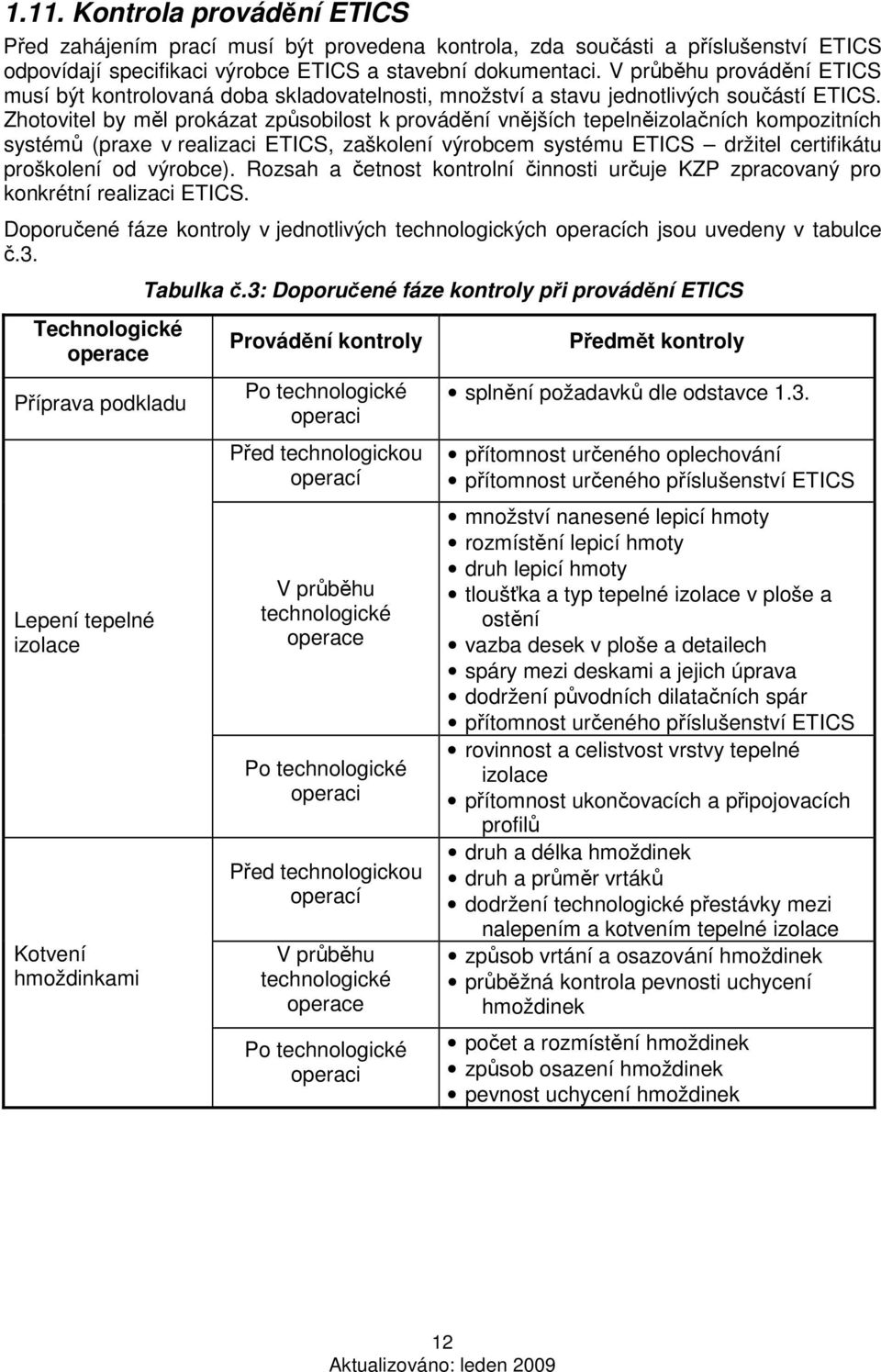 Zhotovitel by měl prokázat způsobilost k provádění vnějších tepelněizolačních kompozitních systémů (praxe v realizaci ETICS, zaškolení výrobcem systému ETICS držitel certifikátu proškolení od