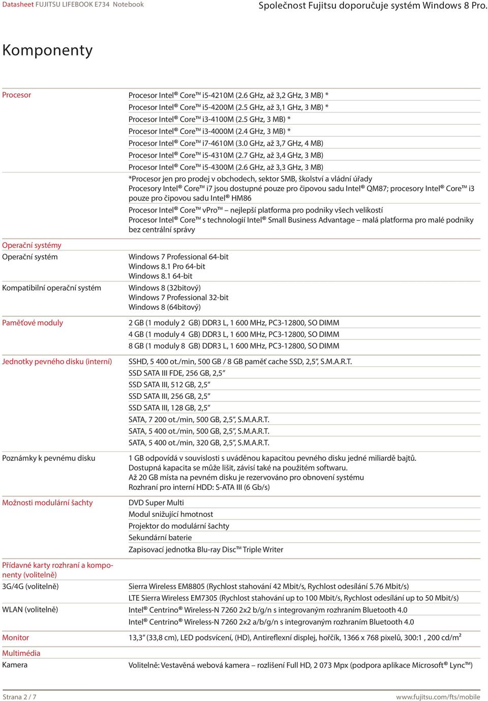 7 GHz, až 3,4 GHz, 3 MB) Procesor Intel Core i5-4300m (2.