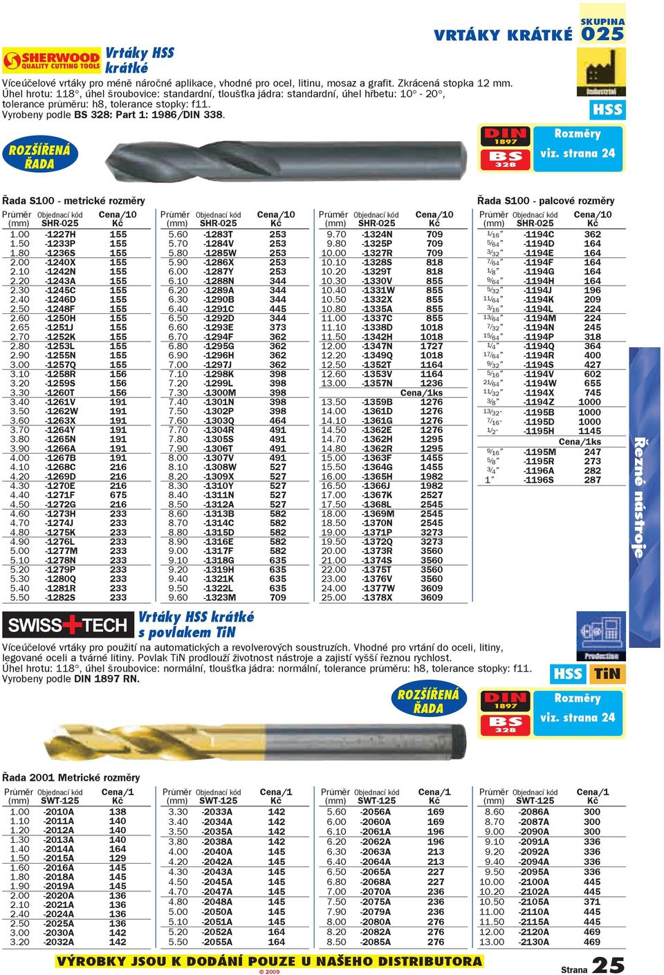 strana 24 Øada S100 - metrické rozměry SHR- /10 1.00-1227H 155 1.50-1233P 155 1.80-1236S 155 2.00-1240X 155 2.10-1242N 155 2.20-1243A 155 2.30-1245C 155 2.40-1246D 155 2.50-1248F 155 2.60-1250H 155 2.