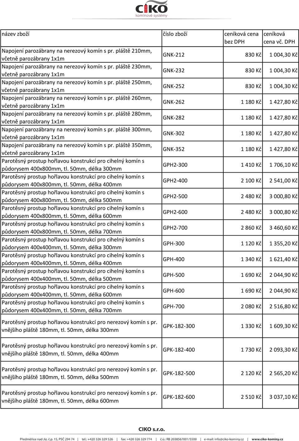 pláště 300mm, Napojení parozábrany na nerezový komín s pr. pláště 350mm, půdorysem 400x800mm, tl. 50mm, délka 300mm půdorysem 400x800mm, tl. 50mm, délka 400mm půdorysem 400x800mm, tl.