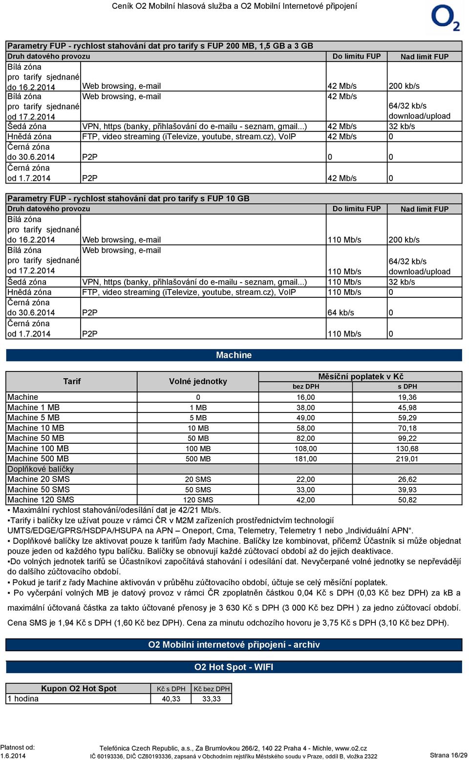 cz), VoIP 42 Mb/s 0 Černá zóna do 30.6.2014 P2P 0 0 Černá zóna od 1.7.