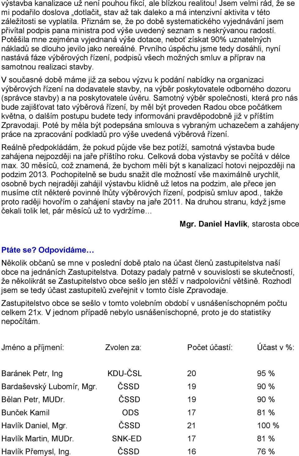 Potěšila mne zejména vyjednaná výše dotace, neboť získat 90% uznatelných nákladů se dlouho jevilo jako nereálné.