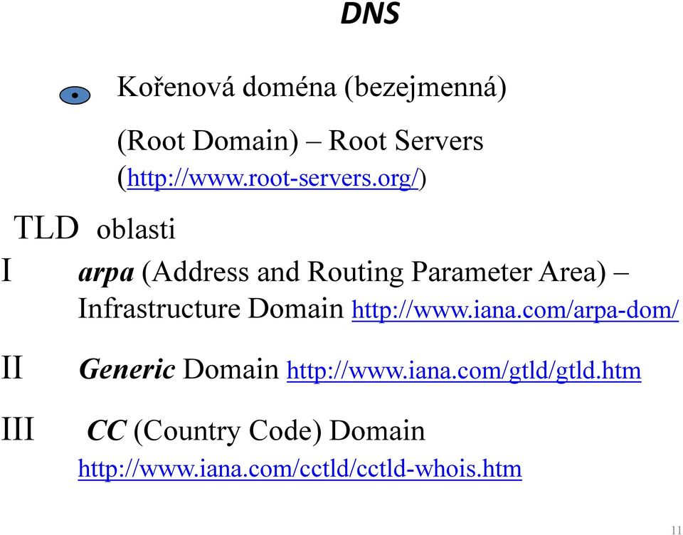 org/) TLD oblasti I arpa (Address and Routing Parameter Area) Infrastructure