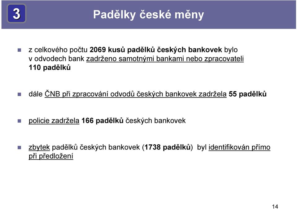 zpracování odvodů českých bankovek zadržela 55 padělků policie zadržela 166 padělků