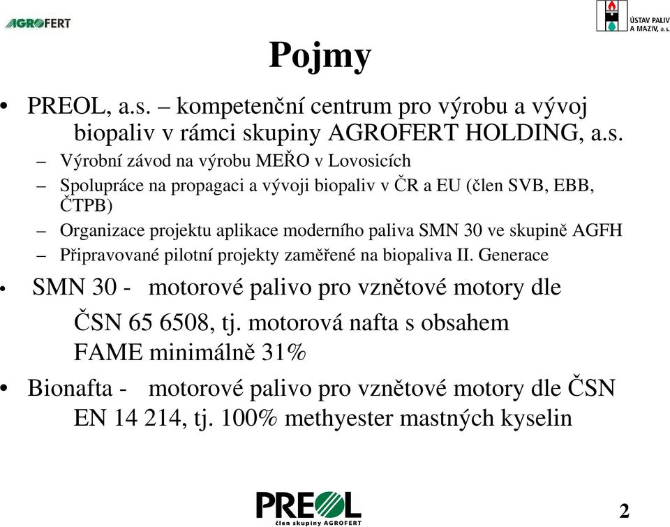 upiny AGROFERT HOLDING, a.s.