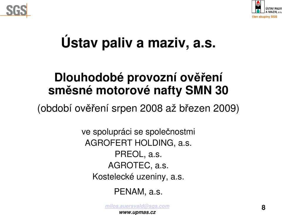 av paliv a maziv, a.s.