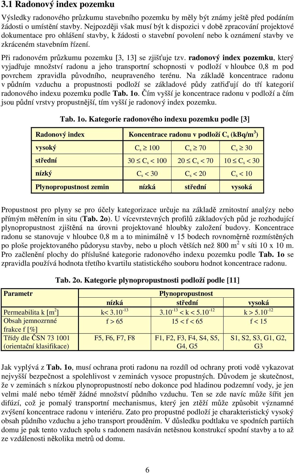 Při radonovém průzkumu pozemku [3, 13] se zjišťuje tzv.