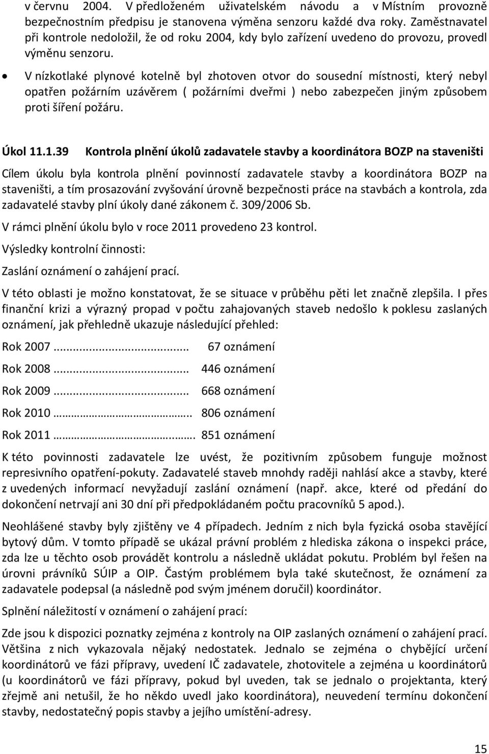 V nízkotlaké plynové kotelně byl zhotoven otvor do sousední místnosti, který nebyl opatřen požárním uzávěrem ( požárními dveřmi ) nebo zabezpečen jiným způsobem proti šíření požáru. Úkol 11