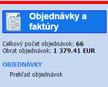 Možnosť vyhľadávania objednávok a faktúr na základe dátumového rozmedzia od do Rýchly modul zobrazenia počtu objednávok a celkovej ceny objednávok v ľavej časti administrácie Ďalšie úpravy - Úprava