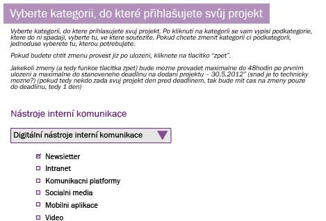 Obrázek: Vstupní stránka vstupu do aplikace Následuje tlačítko: Uložit Po uložení se načte krok 3 3.