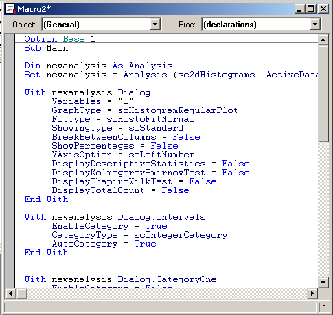 Nastavení programu Statistica VI (Nastavení maker) Nastavení makrojazyka