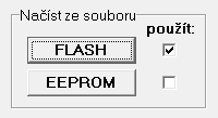 Obrázek 49 Programátor 8051 volba mikrokontroléru 8.3.2 Načtení souboru Program v jazyku assembler nebo data, určená do paměti EEPROM mikrokontroléru, lze načíst ze souboru ve formátu Intel HEX (*.