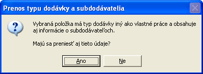 Ak mala položka v čase archivácie nastavenú kalkulovanú cenu, potom sa okno Oprava položky otvorí priamo na záložke TOV.