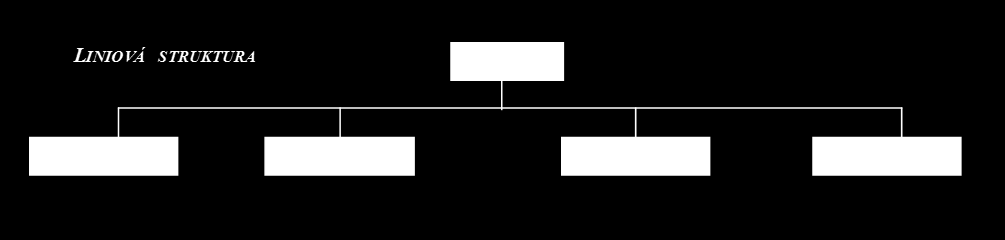 Liniová organizační struktura je velmi jednoduchá a představuje aplikaci zásady jediného odpovědného vedoucího v každém řídícím řetězci a jednoznačné vazby mezi podřízenými a nadřízenými.