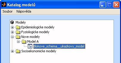 2 Systém pro prezentaci modelů Obr. 2.18. Ukázka výběru souboru Blokove_schema ukazkovy_model.m v rozbalovací stromové struktuře systému 2.3.