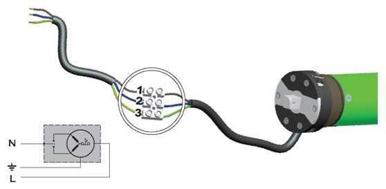 2.2. Připojení napájení 2.2.1. Motor verze S, SD, BD a M Tyto motory mohou být ovládány pomocí tlačítkových přepínačů a různých ovládačů a radiových centrál.