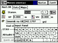 (8) Softwarová alfanumerická klávesnice bude zobrazena po stisknutí klávesy [ ]. Obrázek 1-4.