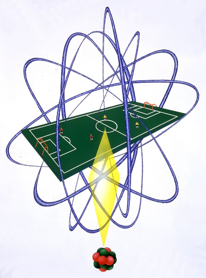 Chemie a částice Kdyby byl atom veliký jako fotbalové hřiště, bylo by