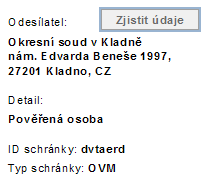 identifikace odesilatele v nedávné době se do datových zpráv automaticky (tj.