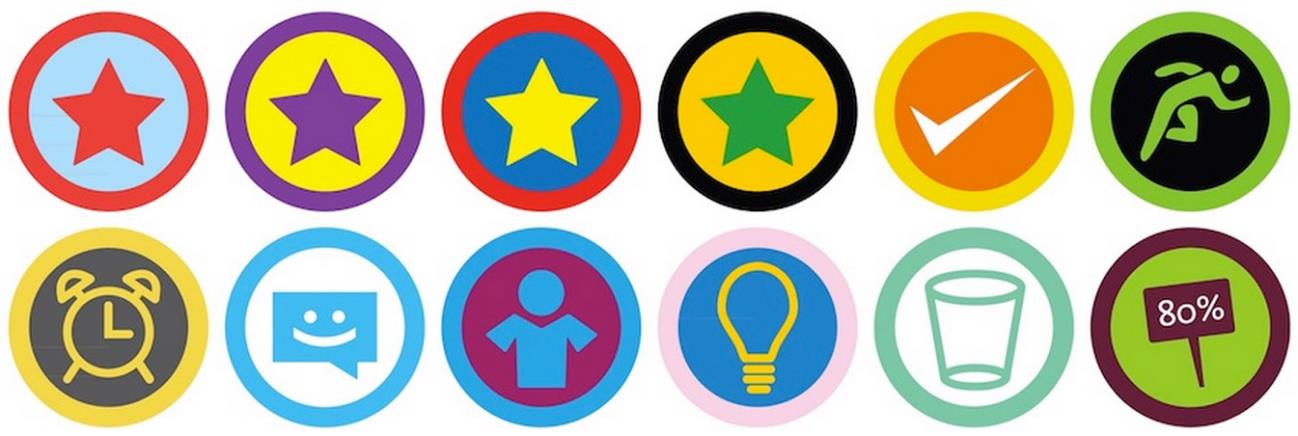 Příloha 14 - Badges jako ukázka gamifikace Foursquare