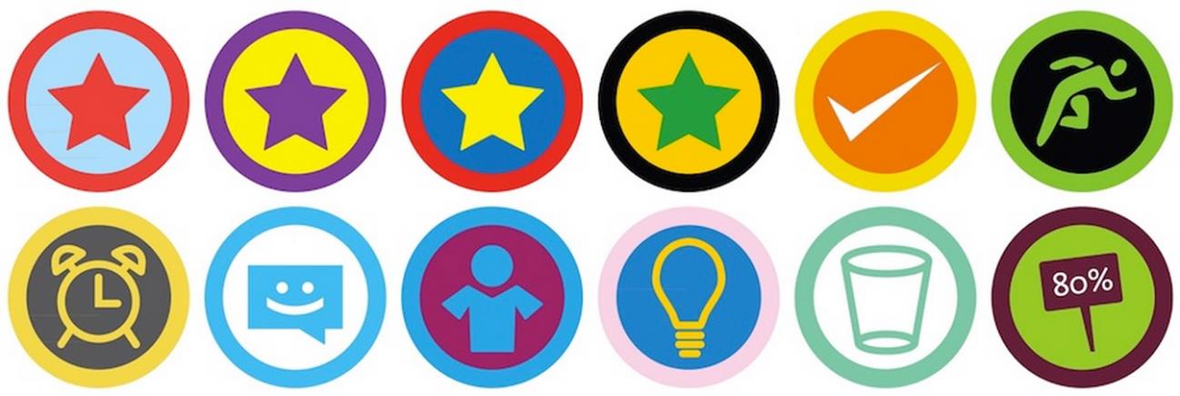 Příloha 14 - Badges jako ukázka gamifikace Foursquare