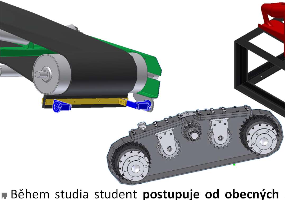 Bakalářský studijní program Stavba strojů a zařízení (B-SSZ) Během studia student postupuje od obecných základů moderních konstrukcí stavby strojů, až po zvládnutí jejich hospodárného dimenzování a