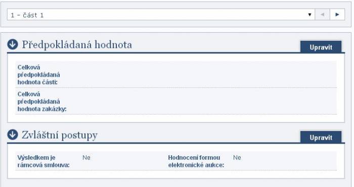 Nastavení kvalifikačních předpokladů Při stisknutí tlačítka Předvyplnit je možné zaškrtnout požadované kvalifikační předpoklady a tuto volbu potvrdit tlačítkem Předvyplnit.