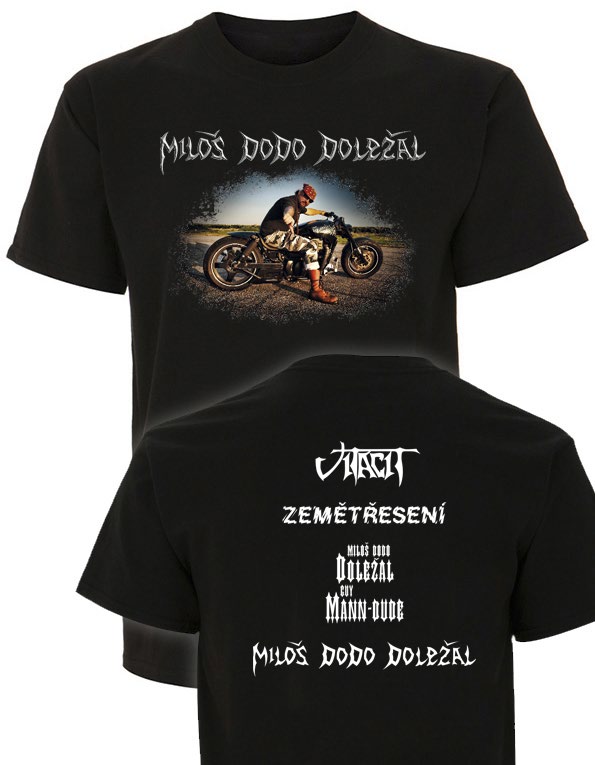 Projekt VOJNA Pod věží smrti Prodejem triček hudebníka Miloše Dodo Doležala bylo získáno celkem 5.