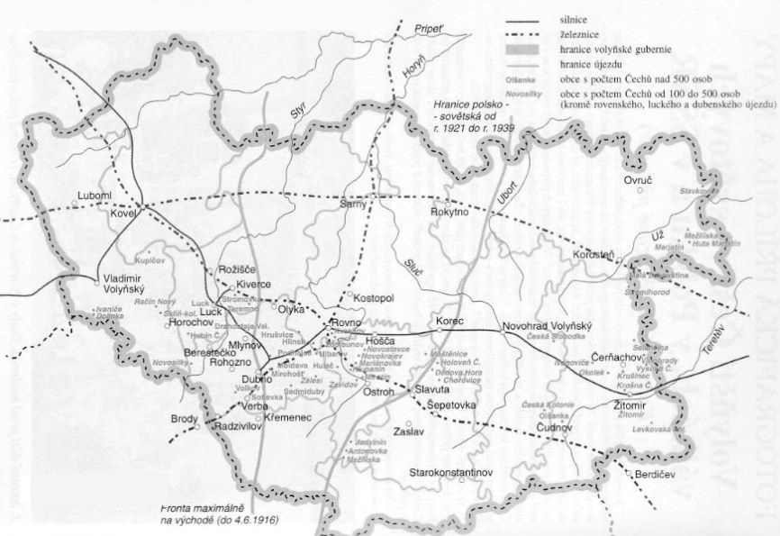 Mapa 1 Migrační vlny volyňských Čechů Zdroj: absolventi.gymcheb [online]. 2004 [cit. 27. 3. 2015]. Dostupný z www: http://absolventi.gymcheb.cz/2009/daflori/imgomg/mapa.