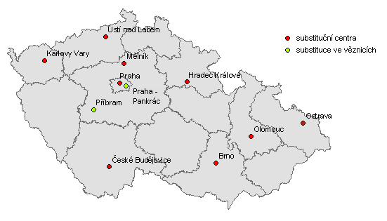 Léčba registry ÚZIS 10 specializovaných substitučních center v r.