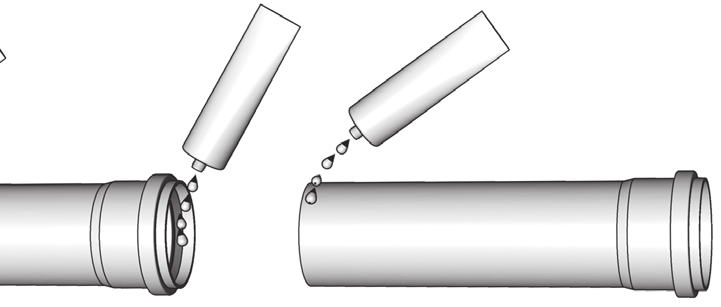 preťahovanie flexibilných rúr komínovým telesom iba originálnymi preťahovacími prípravkami odpovedajúceho priemeru s lanom minimálne o 3 